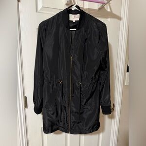 Rosio Long Black Bomber Jacket